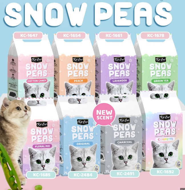 Cát vệ sinh đậu tuyết kit cat snow peas cho mèo siêu thấm hút, khử mùi, vón tốt