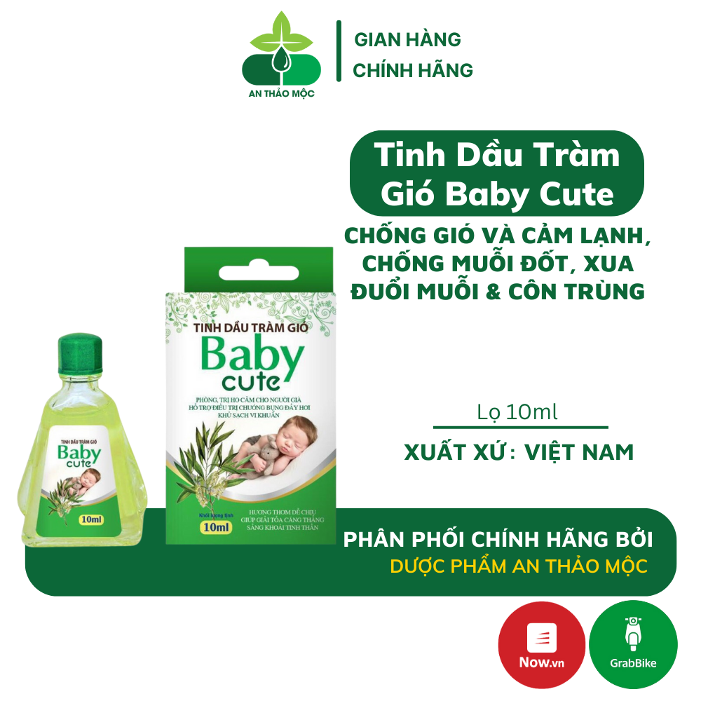 Tinh dầu tràm gió baby cute tránh gió,cảm lạnh, chống muỗi đốt, xua muỗi và côn trùng 10ml