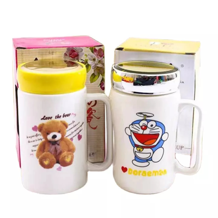 [HCM]LY SỨ GIỮ NHIỆT NẮP TRÁNG GƯƠNG CAO CẤP [THANH LÝ] CỐC SỨ CÓ NẮP