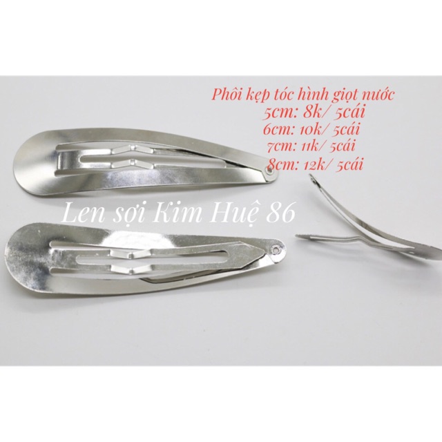 Phôi kẹp tóc hình giọt nước