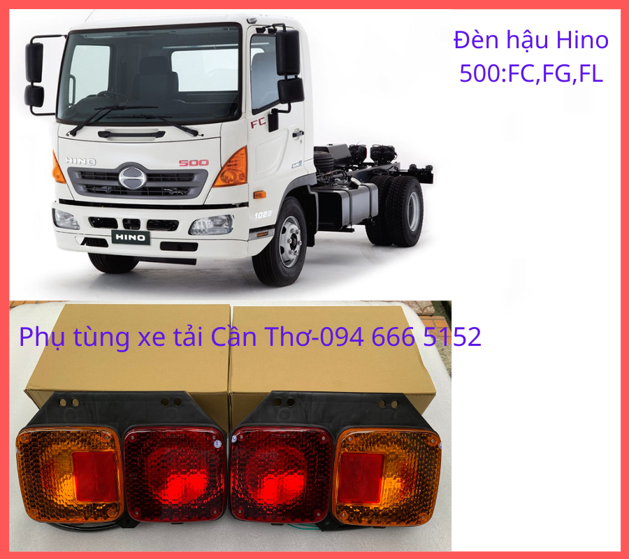 Đèn hậu xe hino 500:fc,fg,fl-hàng depo đài loan cao cấp