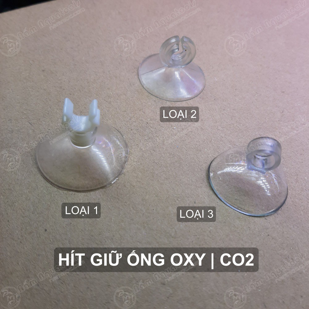 Nút hít kính | nút hít giữ ống oxy, co2 - kẹp giữ cốc sủi oxy, sủi co2 thủy sinh