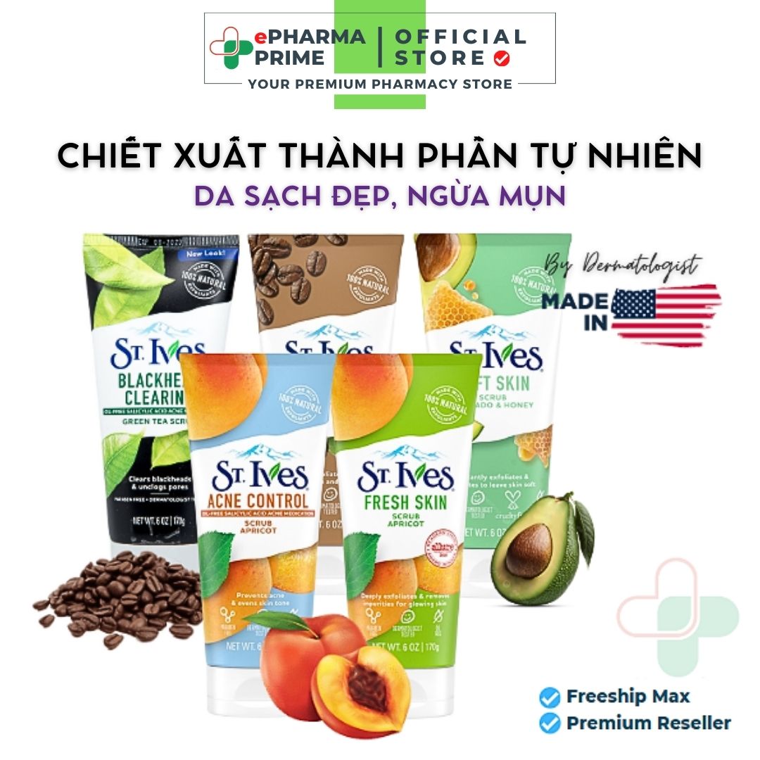 Sữa rửa mặt st.ives - st.ives tẩy tế bào chết dịu nhẹ 170g