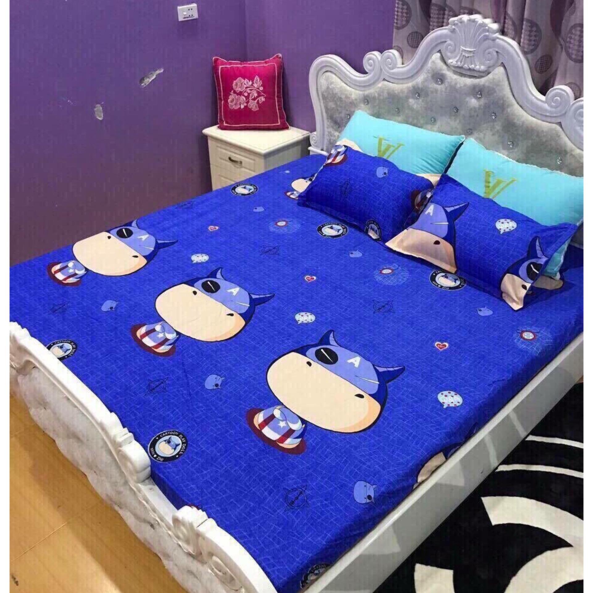 Bộ ga gối COTTON Việt siêu nhân bo chun đủ kích cỡ