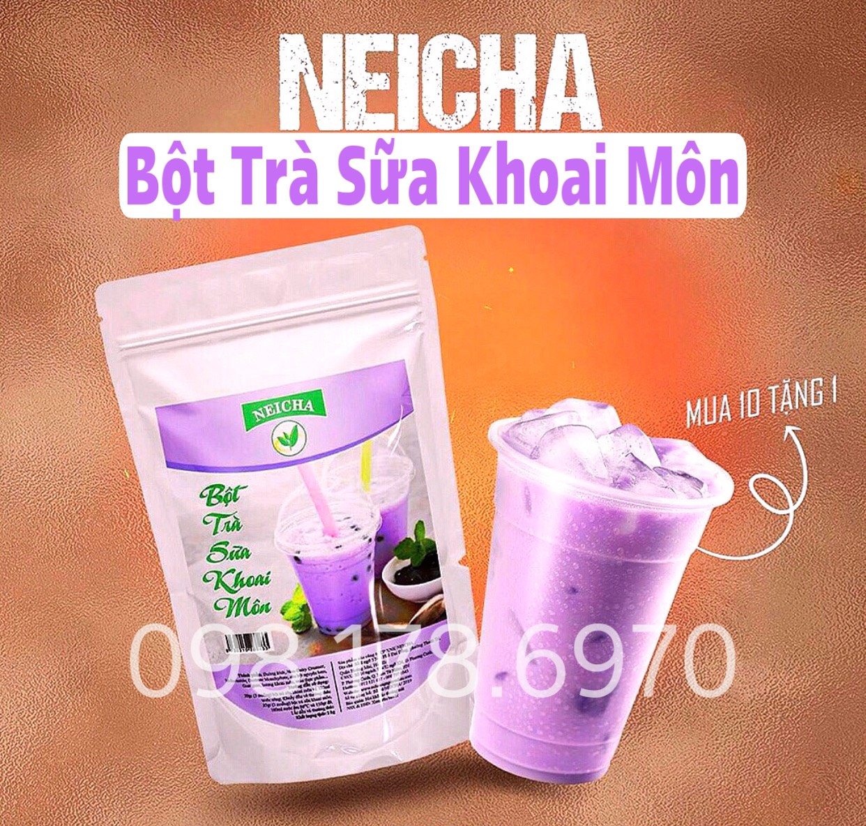 (Gói 1kg/Siêu tiết kiệm) Trà Sữa Neicha Vị Khoai Môn. PHA SẴN TIỆN LỢI thơm ngon, đúng vị.