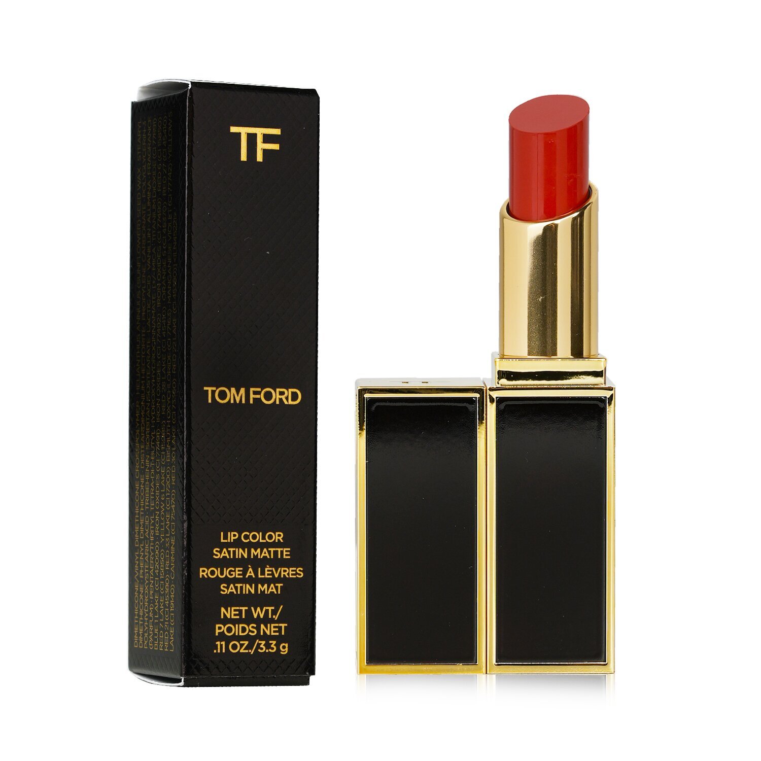 Son t.o.m ford lip color satin matte số 50 adored màu đỏ cam cháy thỏi 3.3gr của bỉ