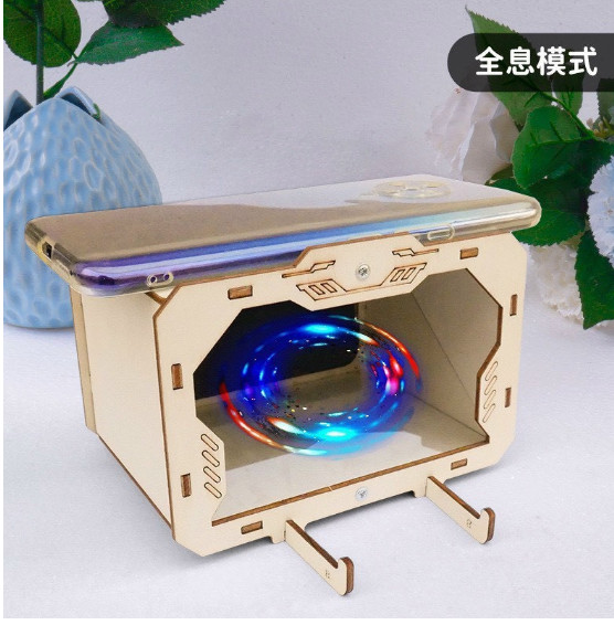 Trò chơi stem Hologram box,máy chiếu phim 3D, Hộp Tạo Ảo Ảnh 3d, Phiên Bản Dùng Với Điện Thoại