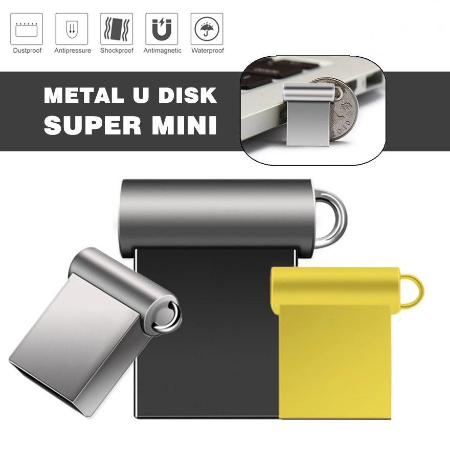 Mini metal usb flash drive 64GB 32GB 16GB 8GB 4GB flash drive portable 128GB memory stick Pendrive Storage flash disk