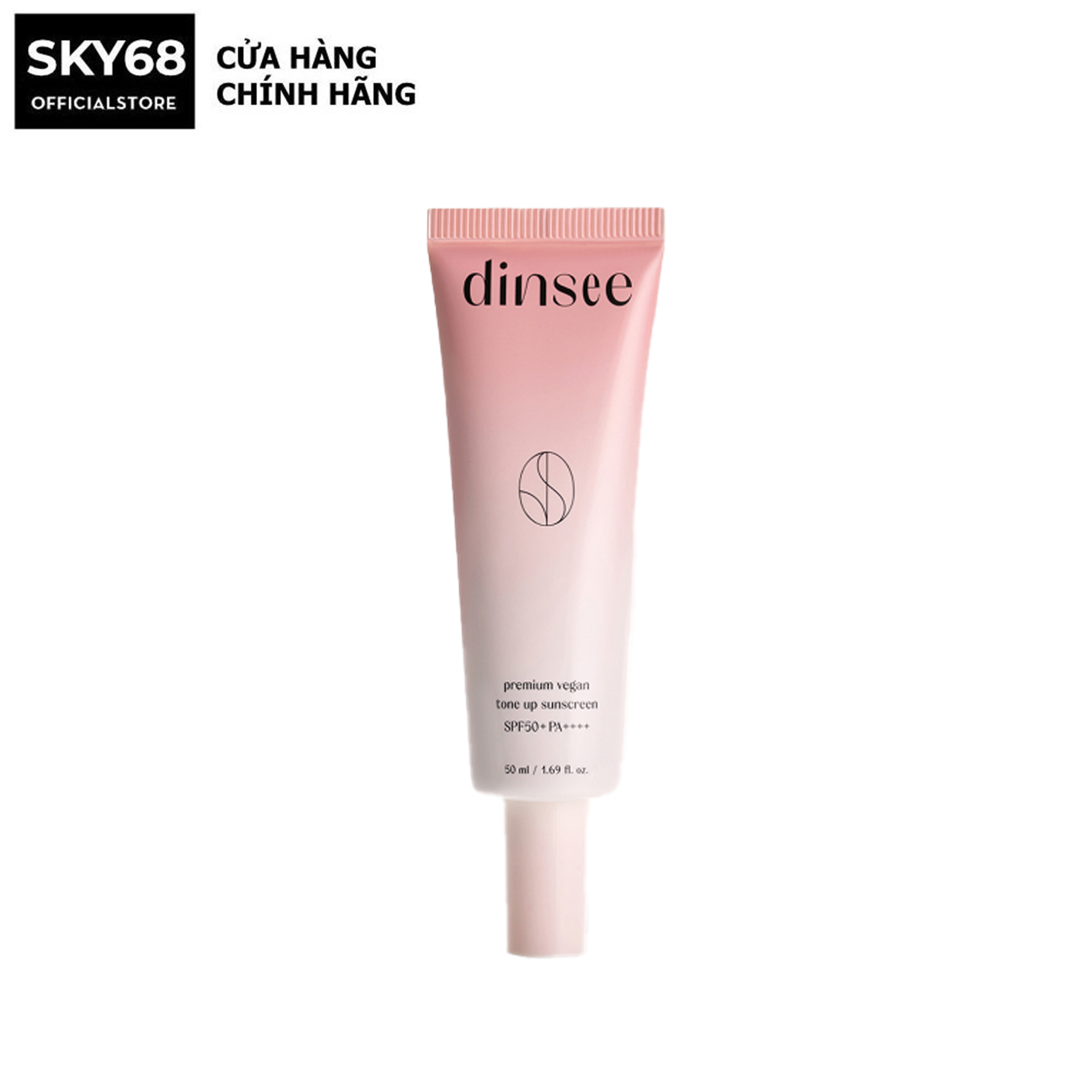 Kem Chống Nắng Thuần Chay Nâng Tone HỒNG Dinsee Premium Vegan Tone Up Sunscreen SPF50+ PA++++ (50ml)