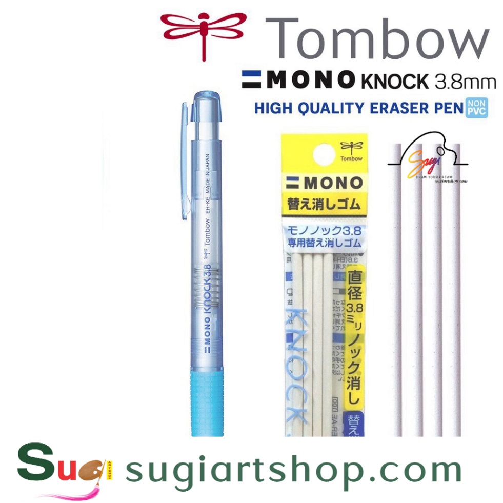 Bút gôm bấm đầu tròn / ruột thay thế - tombow mono knock eh-ke