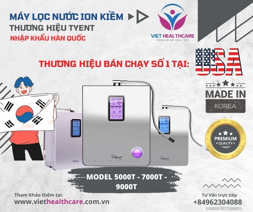 Máy lọc nước ion kiềm tyent 7 bản cực series nty-7000t