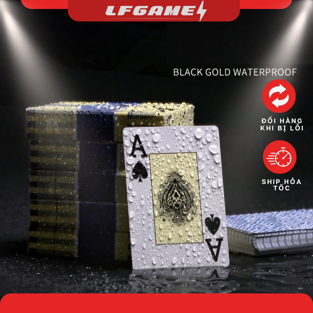 Bộ bài tây nhựa Poker PVC Texas Holdem cao cấp không thấm nước Poker Chip