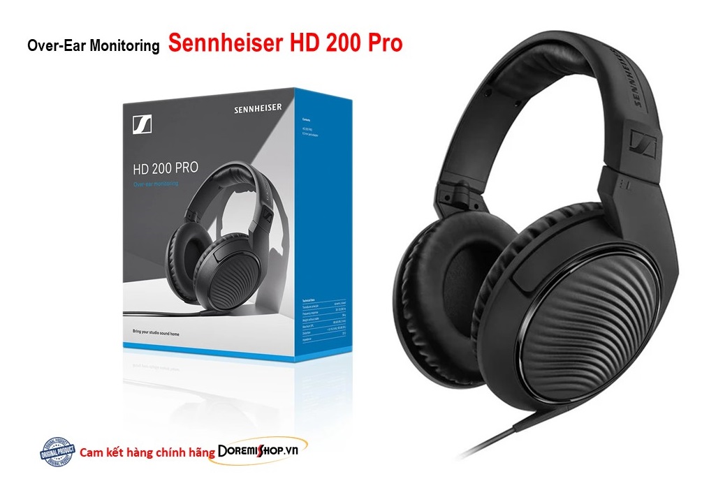 Tai Nghe Kiểm Âm Phòng Thu Sennheiser Monitor Headphones HD 200 Pro