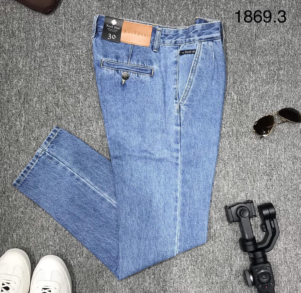 Quần jean nam túi chéo xanh sáng 1869.3 có size cho người trên 80kg
