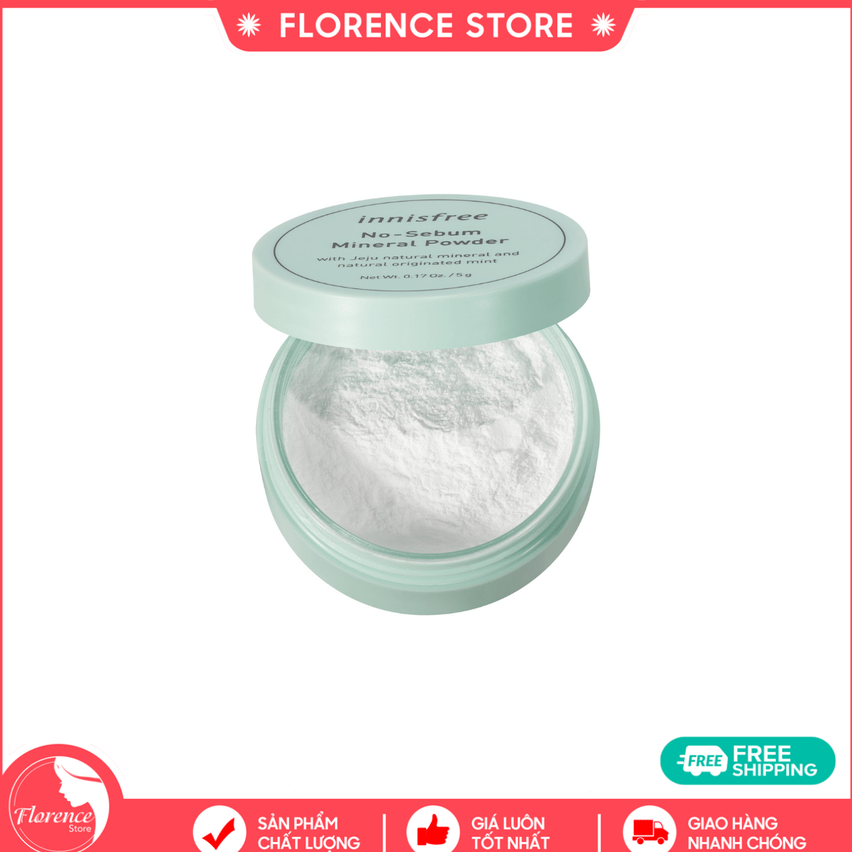 Phấn phủ kiềm dầu dạng bột Innisfree no sebum mineral powder Florence Store