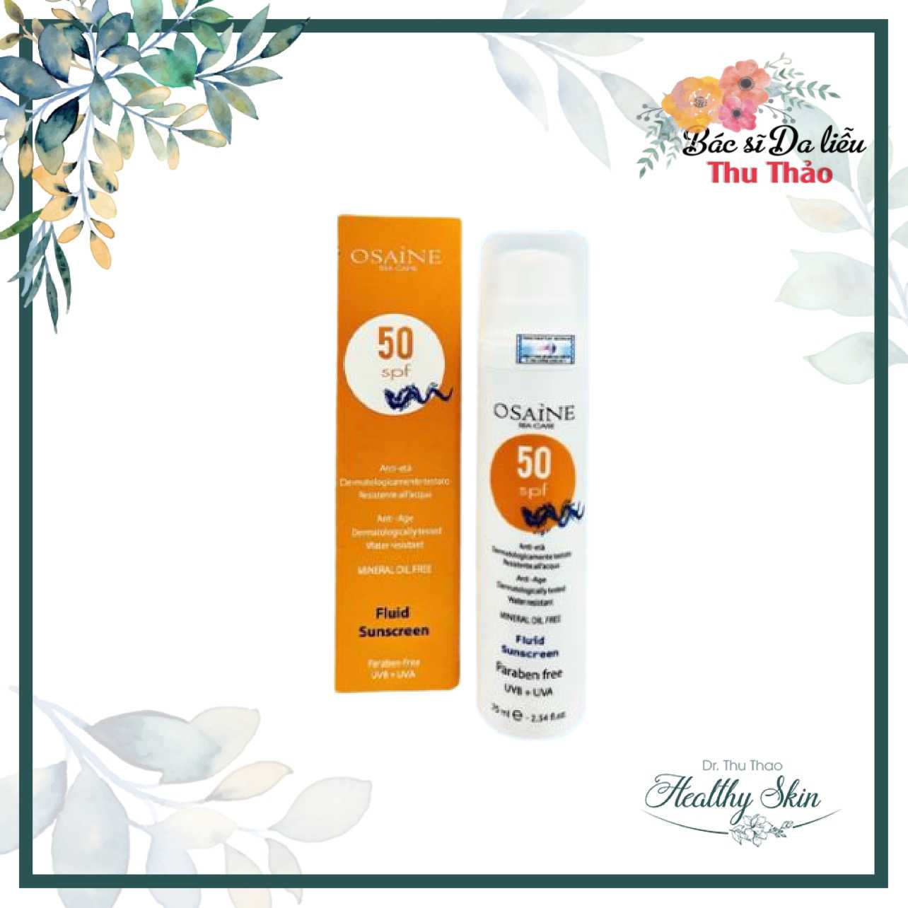 [75ML] KEM CHỐNG NẮNG DƯỠNG DA OSAINE FLUID SUNSCREEN SPF 50+