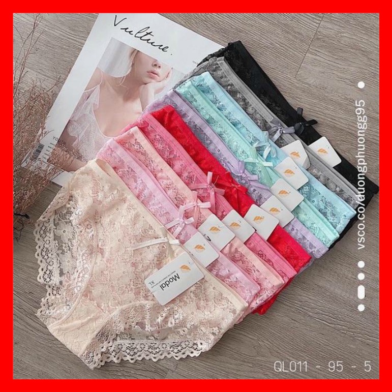 Combo 10 quần lót viền ren thoáng mát, siêu mềm mịn, rẻ đẹp