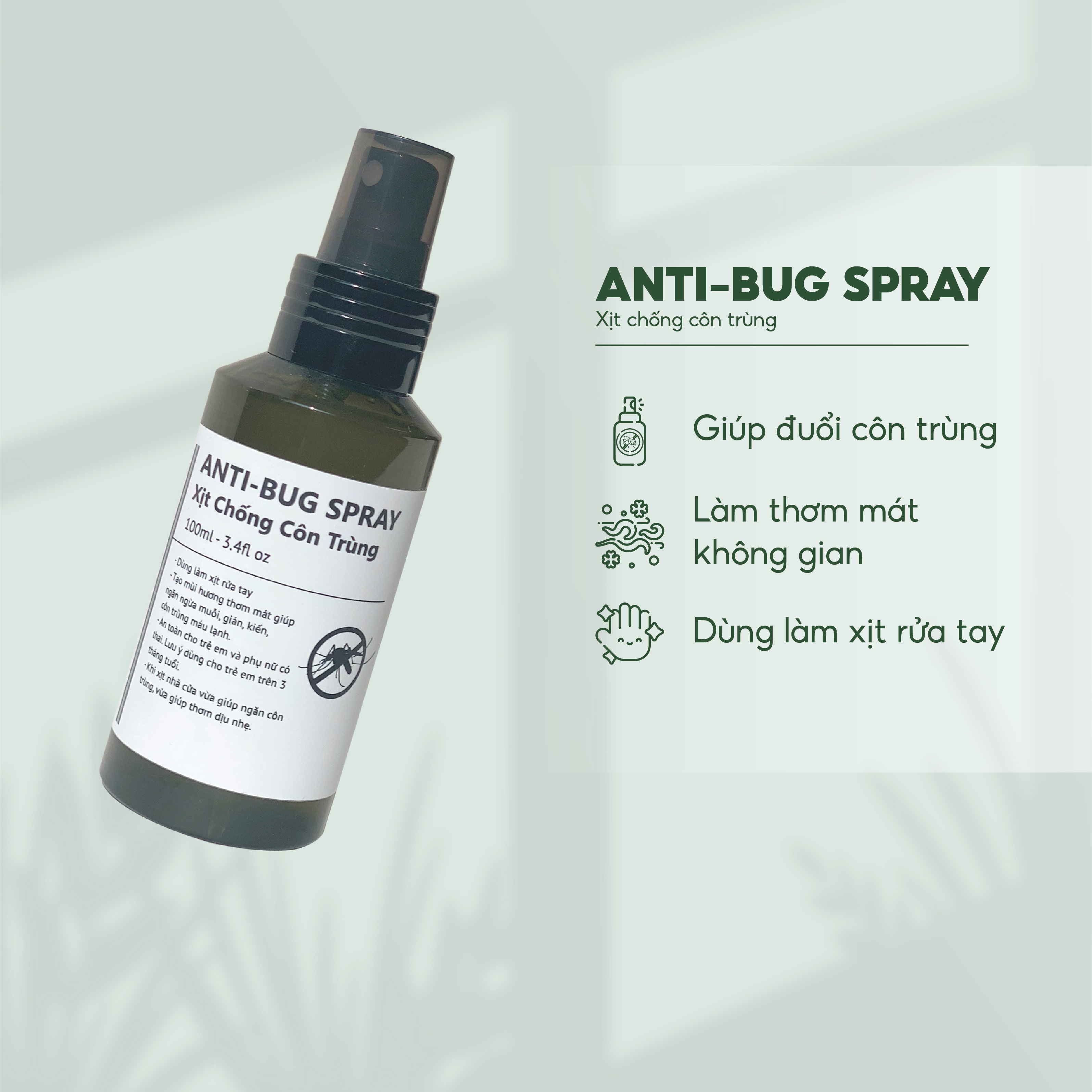 Xịt côn trùng anti-bug spray - handmade by the second lab