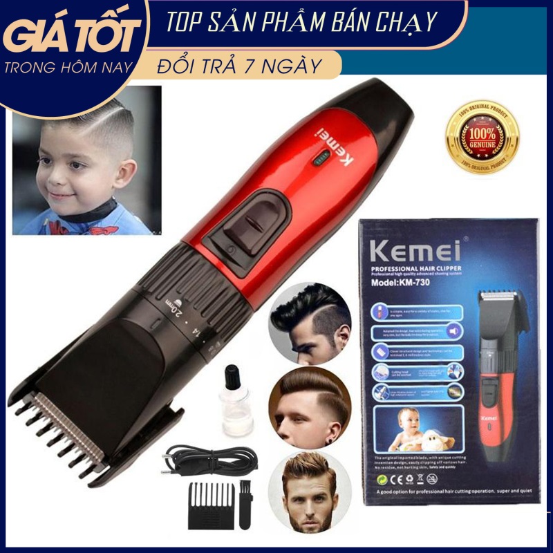 Tông Đơ Cắt Tóc Gia Đình Và Trẻ Em Cao Cấp Kemei 730 Chính Hãng, Tông Đơ Cắt Tóc Cho Bé, Sự Lựa Chọn Hàng Đầu Cho Bé Bảo Hành 1 Năm