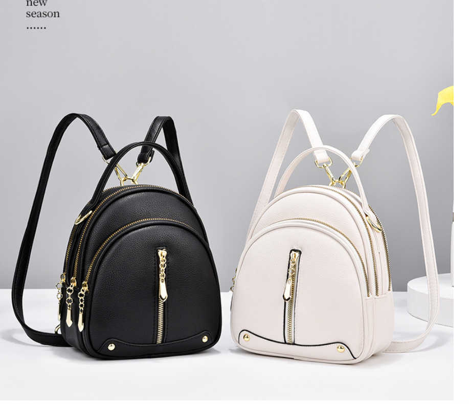 Balo nữ mini thời trang da mềm 3in1 nhiều ngăn tiện dụng, đeo 2 kiểu balo và túi đeo chéo