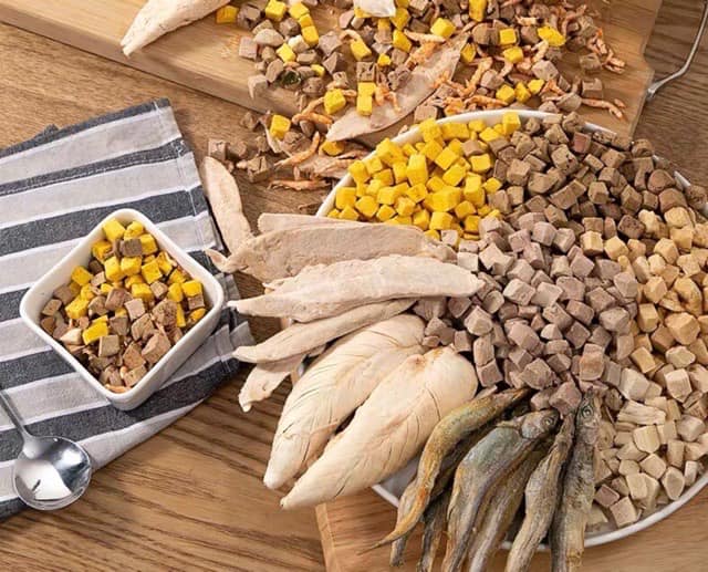 Thức ăn sấy khô cho mèo gói 500g - thịt sấy khô các loại