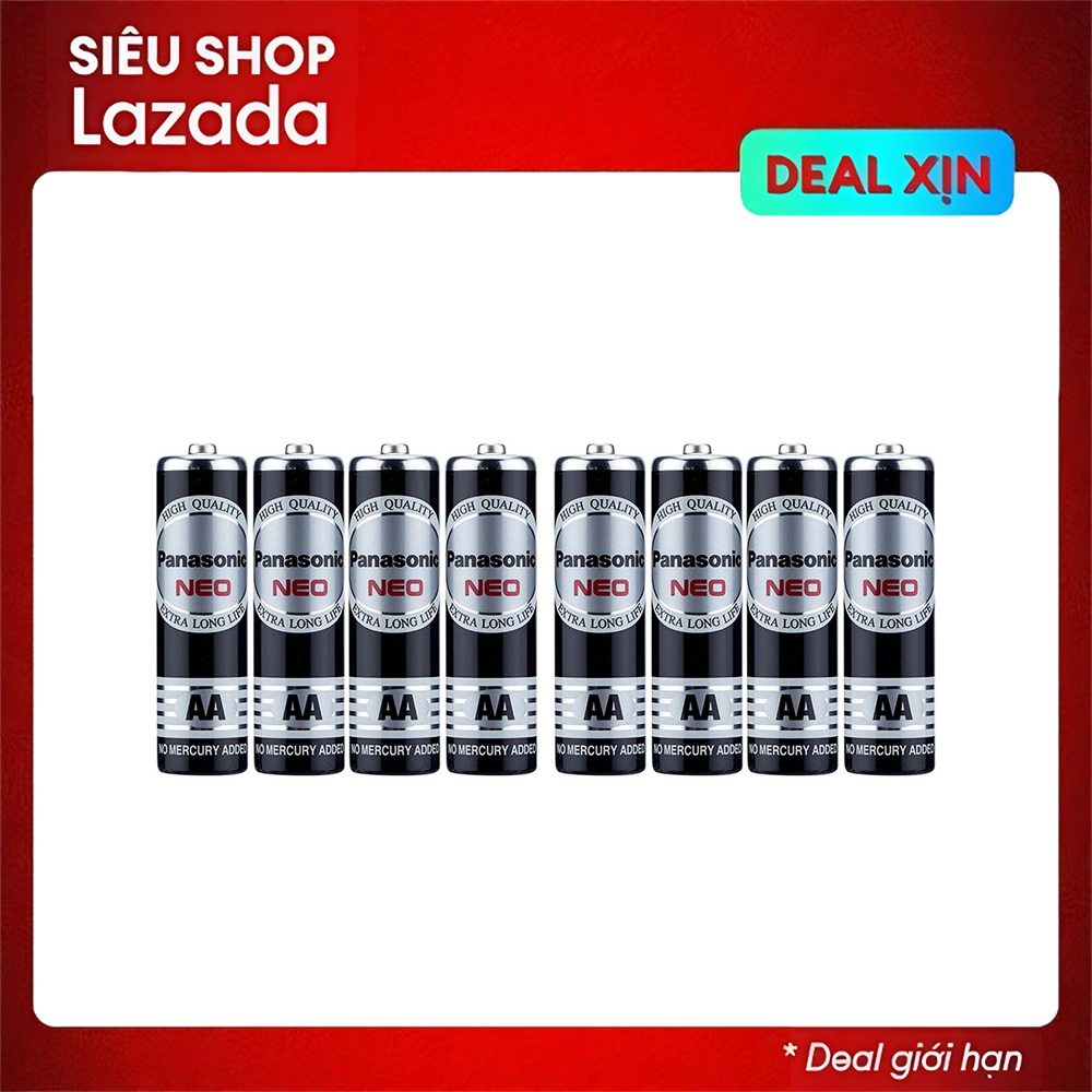 8 viên pin AA Panasonic R6NT 1.5V Pin tiểu dung lượng tốt, dùng được cho nhiều thiết bị