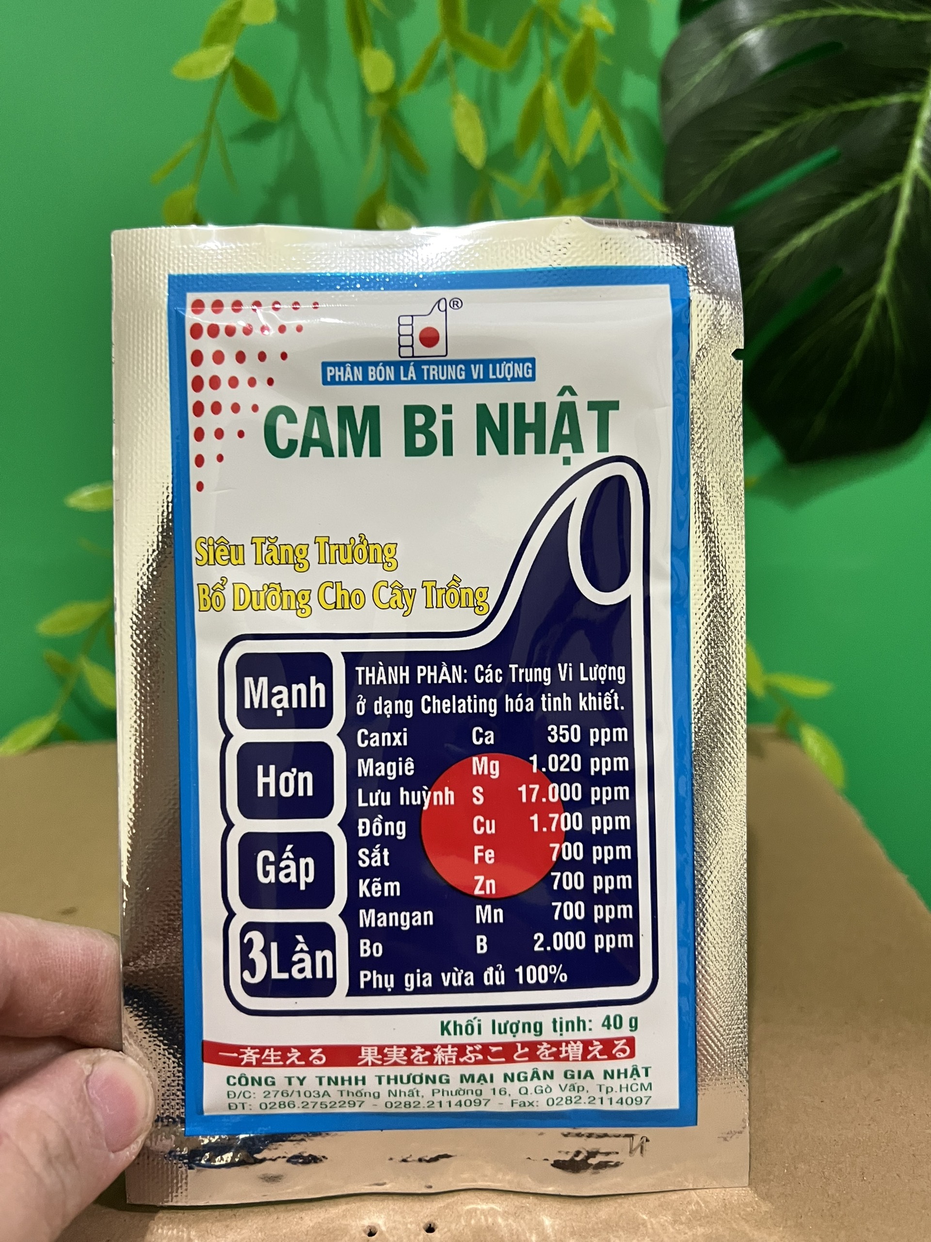 Phân bón trung vi lượng Cam bi Nhật bổ xung dinh dưỡng dành cho hoa lan cây cảnh