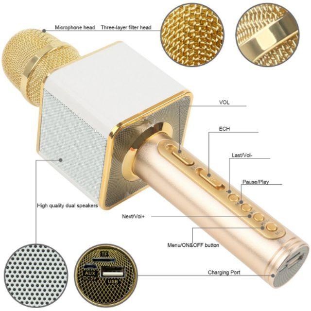 (Giá Huỷ DIệt) Micro Hát Karaoke SD 08 - Mic Hát Karaoke Kiêm Loa Bluetooth cực hay hát cực lâu