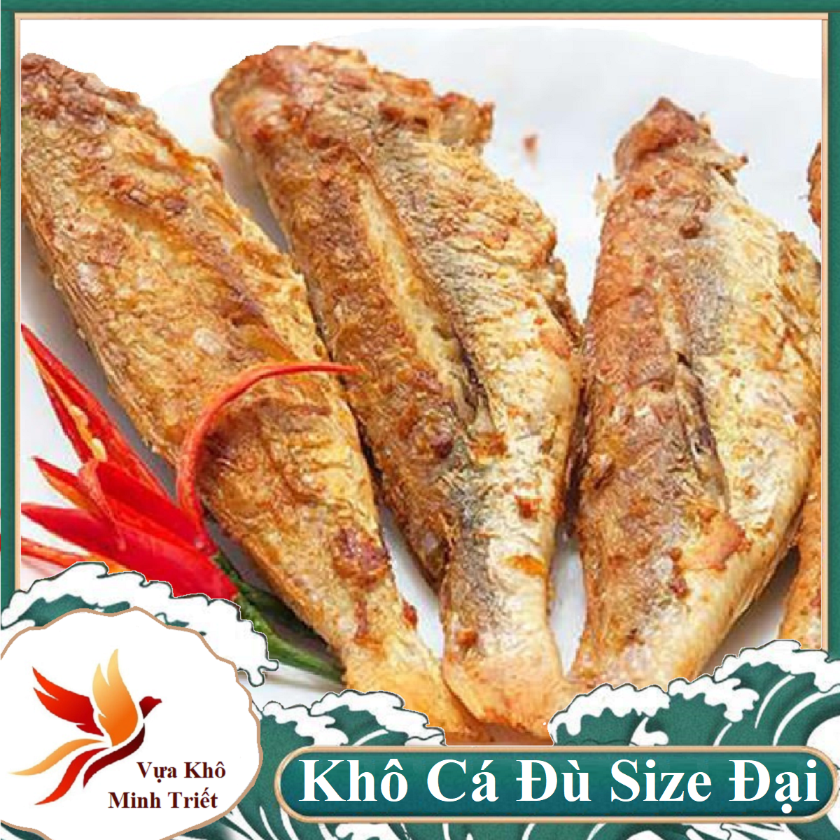 1 KG Khô Cá Dù Cà Mau loại 1  [11-14con/kg] -chiên giòn ăn với cơm nóng, cắt thêm vài lát dưa leo tươi ngon đến lạ- Vựa Khô Minh Triết
