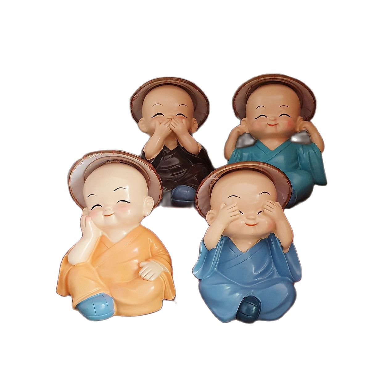 Bộ tứ không size lớn 13cm đội nón huế