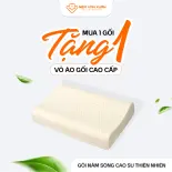 [DUY NHẤT 25-29.04 - MUA 1 TẶNG 1 VỎ GỐI] Gối Nằm Sóng Cao Su Thiên Nhiên Vạn Xuân Êm Ái Đưa Bạn Vào Giấc Ngủ Ngon