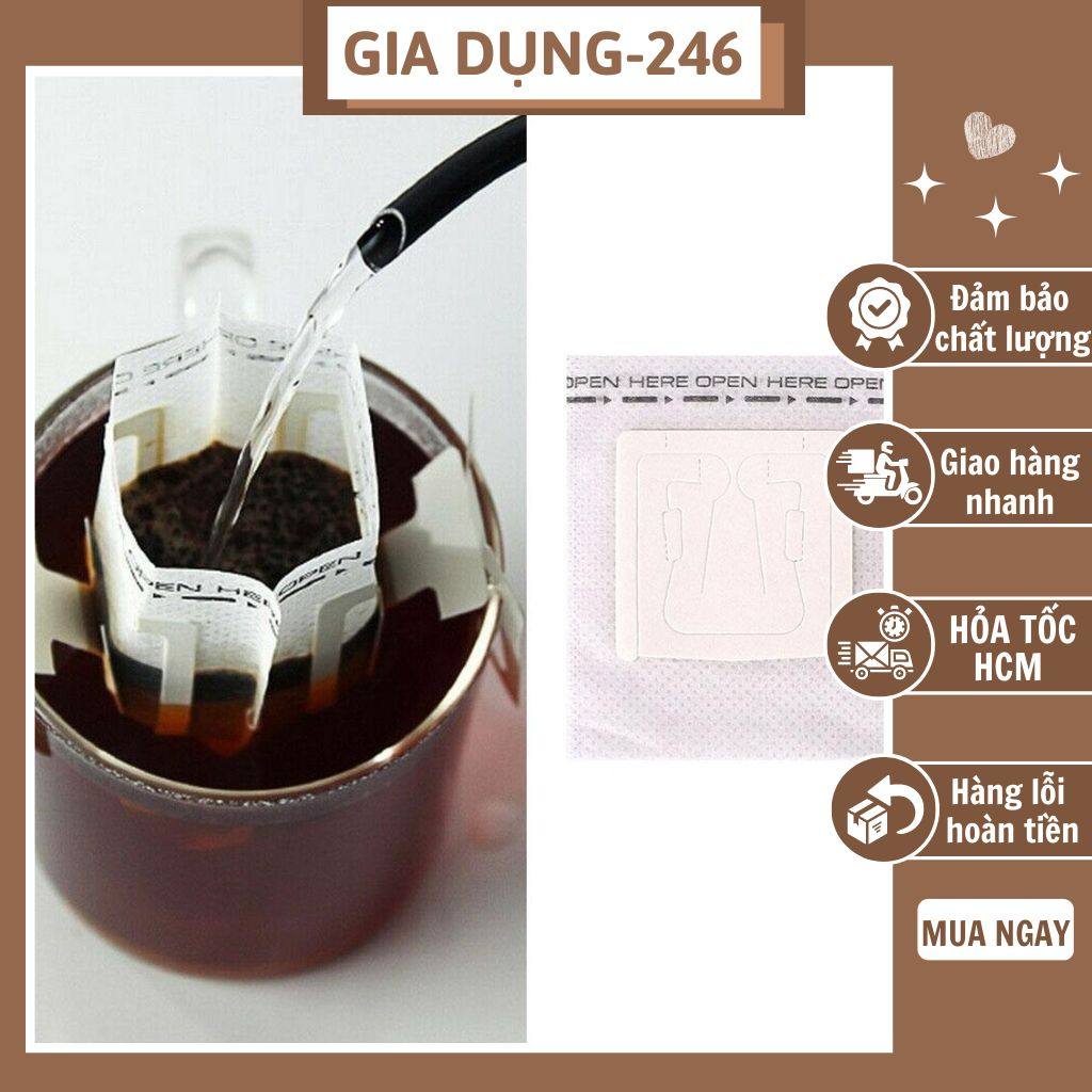 Phin pha cafe bằng giấy nhanh chóng, tiện lợi mang đi làm, du lịch màng lọc cấu tạo đặc biệt phù hợp cho chiết xuất cà phê tinh khiết