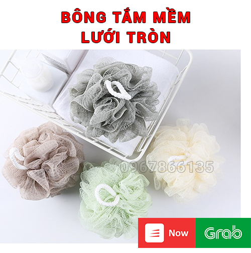 Bông tắm lưới tròn tạo bọt siêu mềm mịn cao cấp