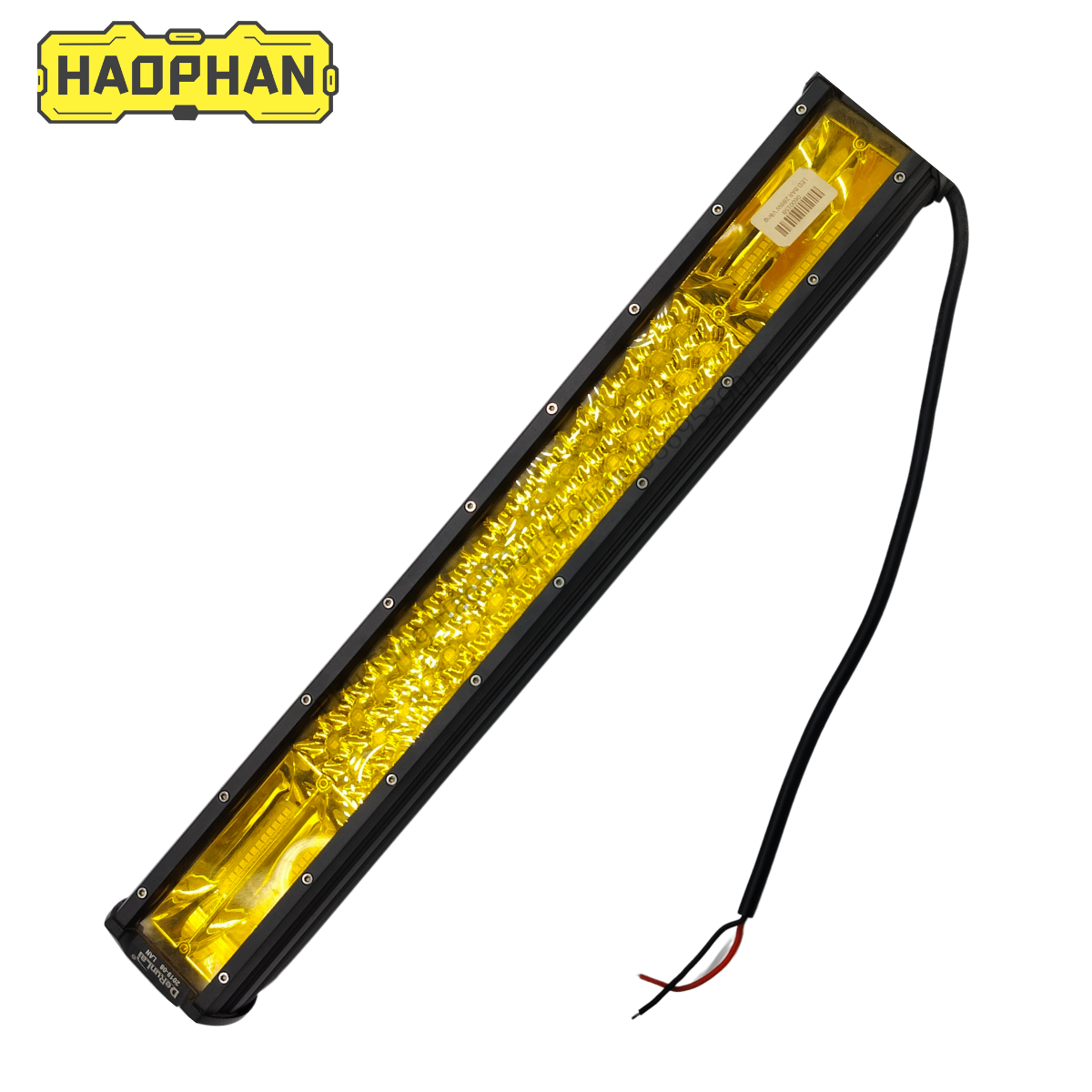Đèn LED 3 hàng màu vàng, đèn LED bar trợ sáng, đèn trợ sáng hàng bóng công suất lớn 288W dành cho xe tải, xe công trình