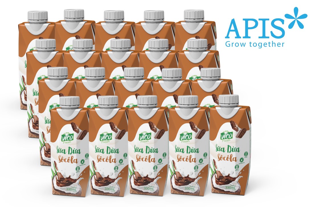 [HCM]COMBO 20 HỘP SỮA DỪA VICO FRESH 330ML - VỊ SOCOLA
