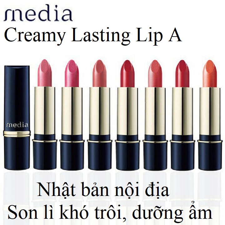 Son môi lâu trôi Kanebo Media Creamy Lasting Lip A Nhật bản nội địa 3g
