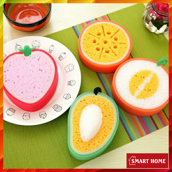 Miếng bọt biển rửa bát hình trái cây hoa quả