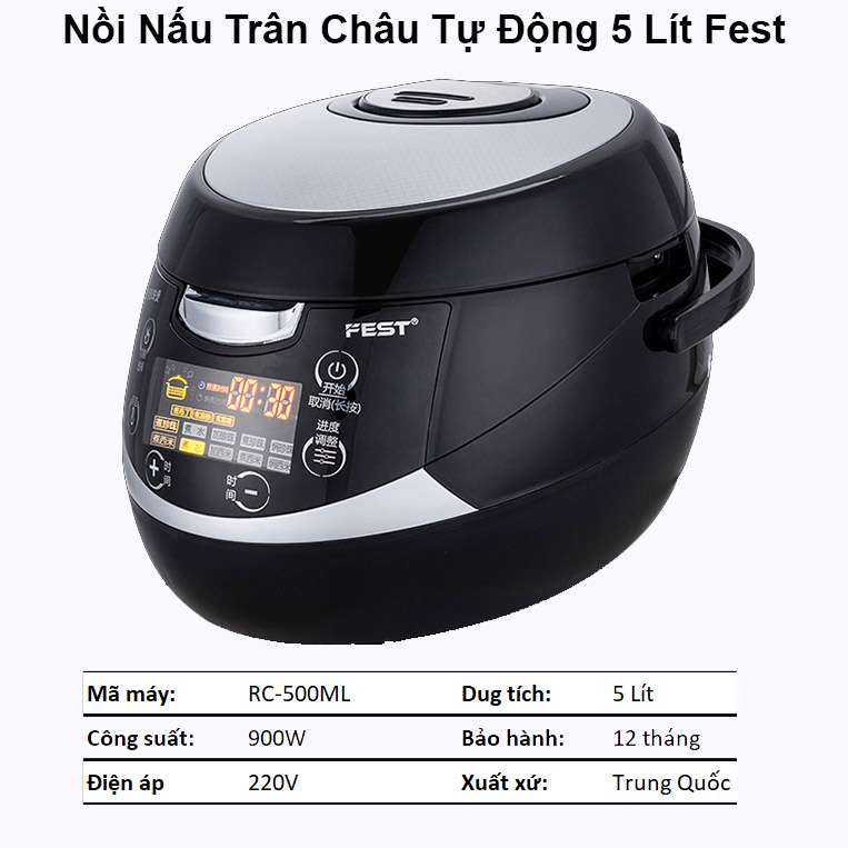 Nồi nấu trân châu tự động 5l fest
