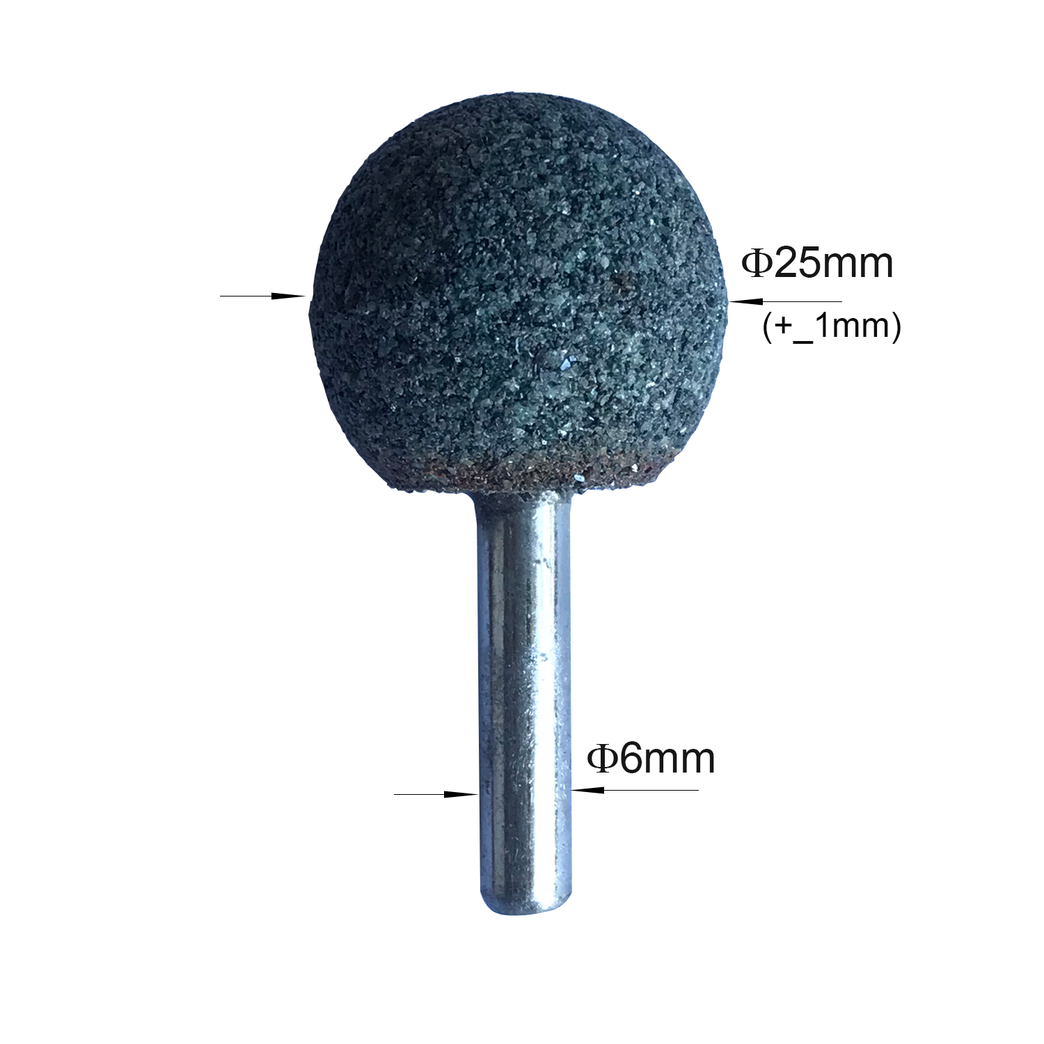 Đá mài hình cầu D24 trục 6mm