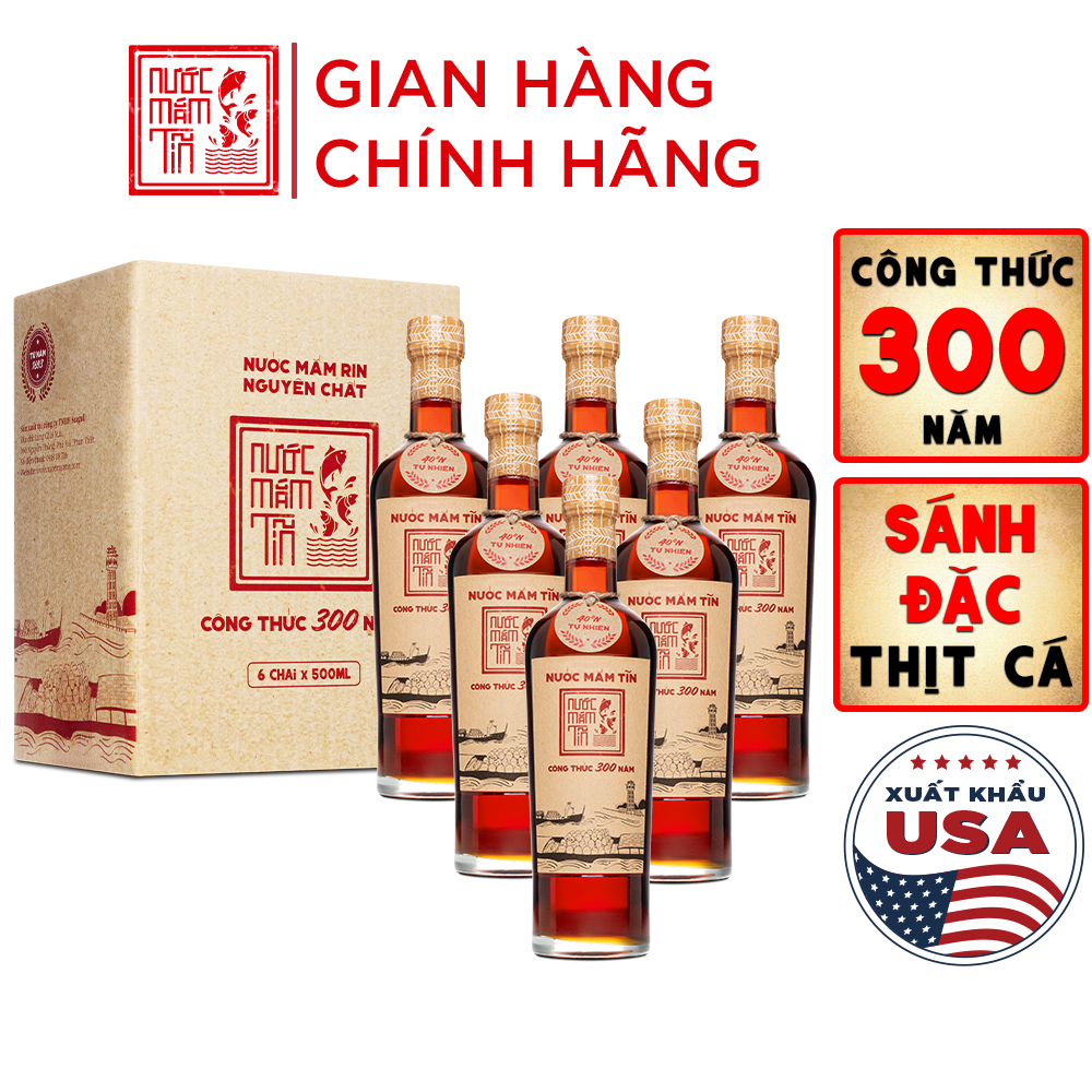 Nước mắm tĩn nhãn đỏ độ đạm 40n chai thủy tinh 500ml truyền thống sạch