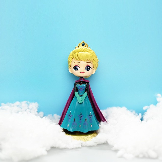 Nữ Hoàng Elsa nhựa nhẹ trang trí bánh kem, phụ kiện sinh nhật, đồ chơi cho bé