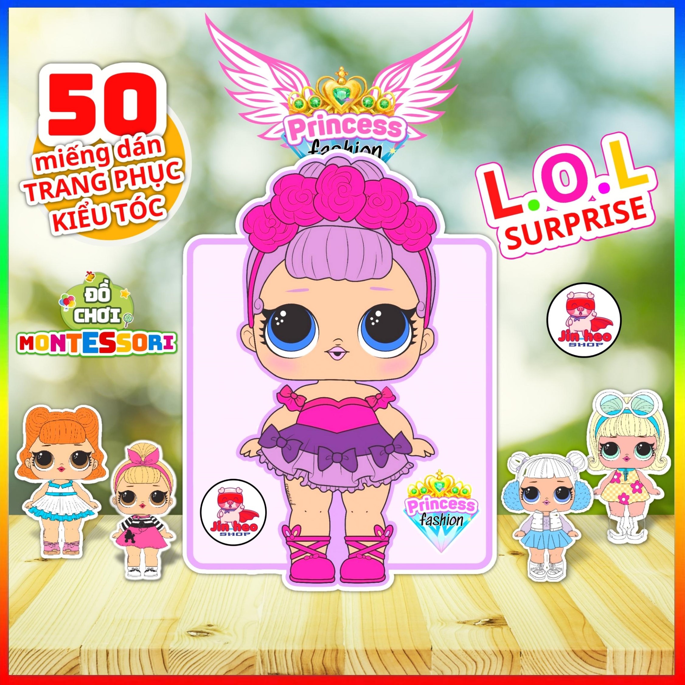 Học Liệu Lol Surprise Bóc Dán, Thay Đồ Cho Búp Bê Chibi Công Chúa Thời  Trang | Lazada.Vn