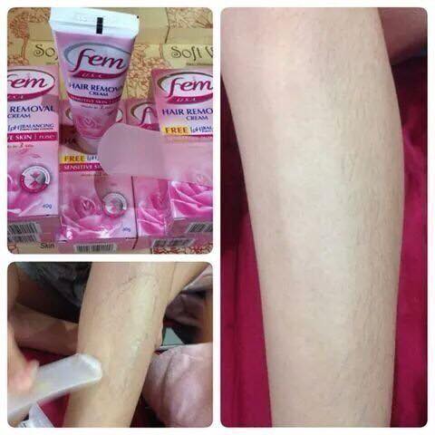Kem tẩy lông Fem cho da thường trong vòng 3 phút làn da đẹp mềm mại chỉ trong 3 bước chân tay nách râu vùng Bikini wax lông bụng lông ngực ( THÁI LAN)