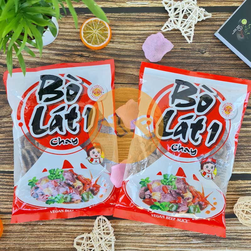 Bò lát chay Âu Lạc 100g và 1 Kg - nấu bò huế chay - bò kho chay - thực phẩm chay ngon