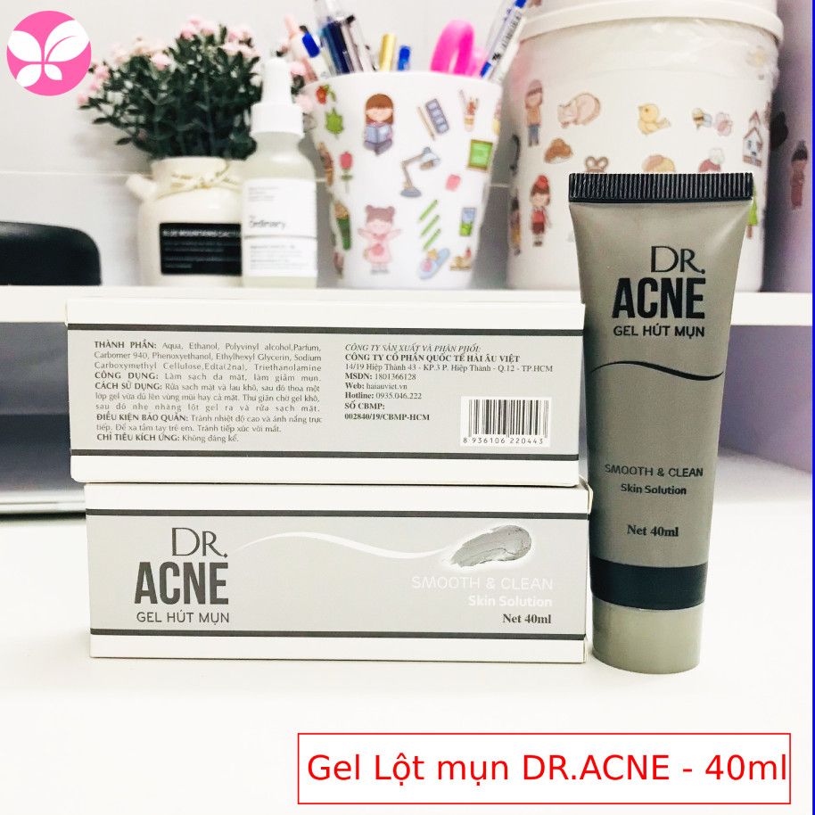 Gel lột mụn acne - gel hút mụn dr.acne cao cấp 40ml - chính hãng