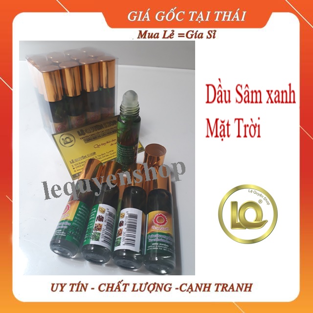 [HCM]Dầu gió Thái LanDầu sâm xanh 4 vị mặt trời Thái Lan 8ml Dầu lăn Thái Lan