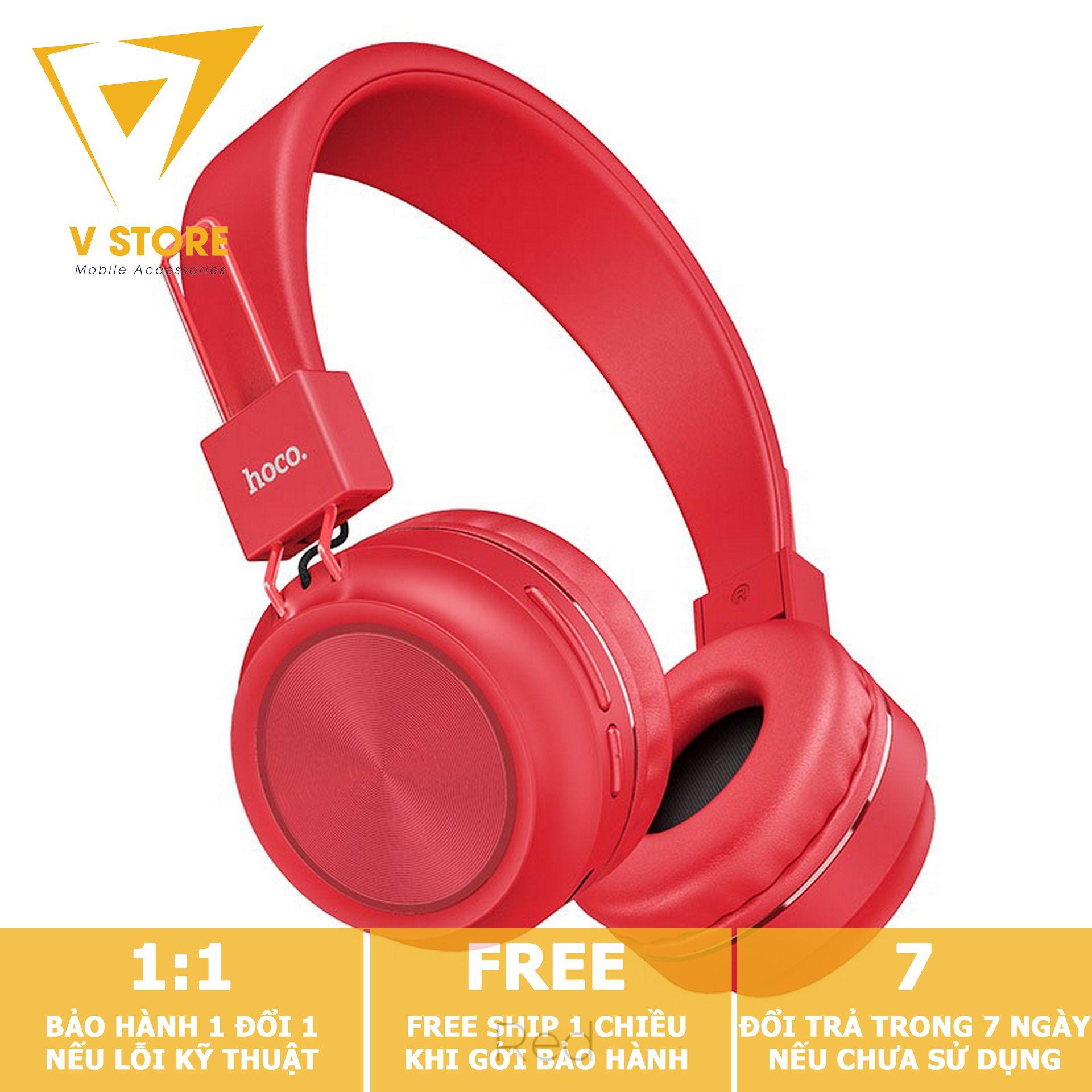 Tai nghe bluetooth hoco w25 v5.0 - kiểu chụp tai - có mic - jack 3.5 - tf card