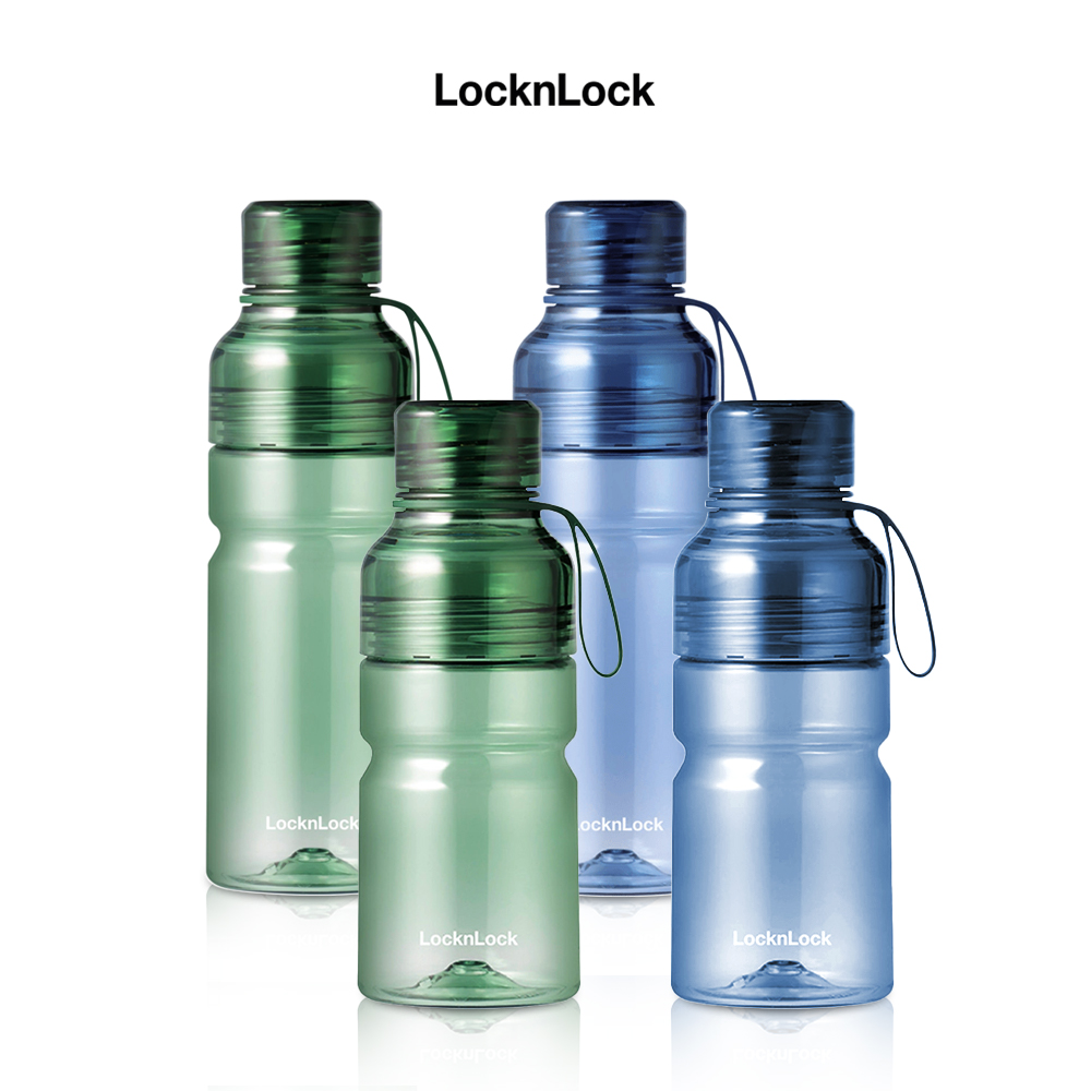 Bình nước nhựa thể thao LockLock Two-way Sports Bottle 680ml/520ml ABF770/ABF769 2 màu- Nắp đôi, có quai xách, tritan an toàn
