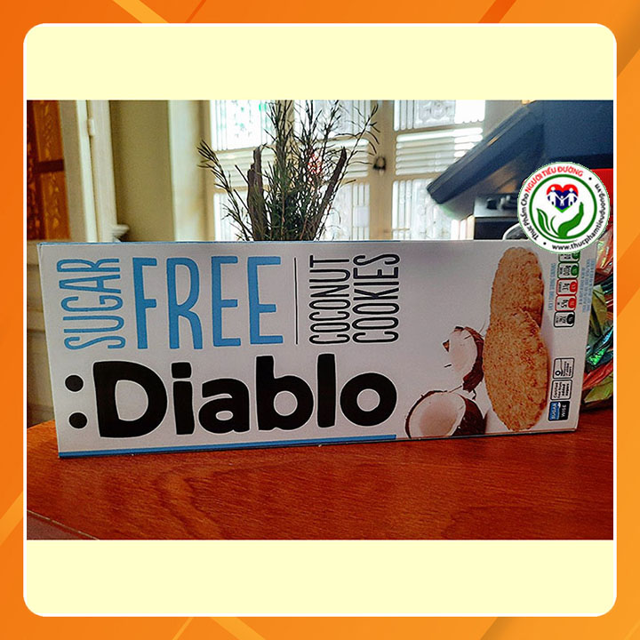 [HCM]Bánh cookies mềm không đường vị dừa Diablo hộp 150g (dành cho người ăn kiêng tiểu đường)