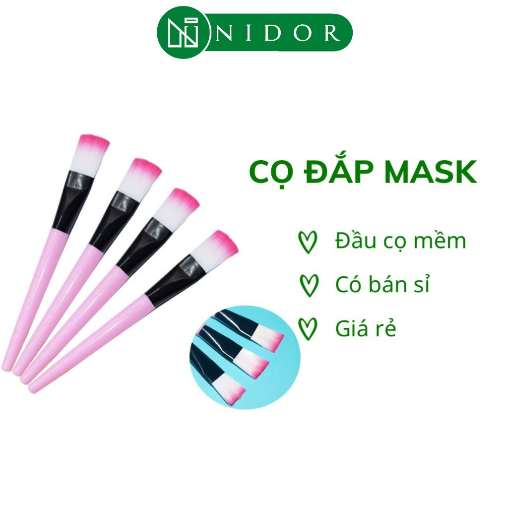 Combo 10 cọ đắp mặt nạ cán hồng - Cọ quét mask - Cọ mỹ phẩm